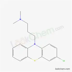 Molecular Structure of 484-19-5 (3-(3-chloro-10H-phenothiazin-10-yl)-N,N-dimethylpropan-1-amine)