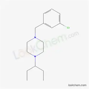 Molecular Structure of 5985-48-8 (1-(3-chlorobenzyl)-4-(pentan-3-yl)piperazine)