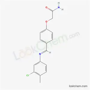 Molecular Structure of 6257-14-3 (2-(4-{(E)-[(3-chloro-4-methylphenyl)imino]methyl}phenoxy)acetamide)