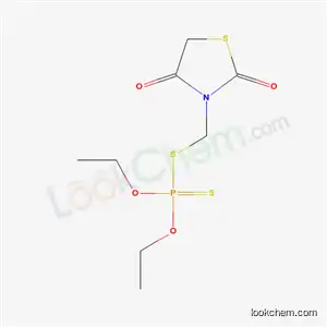 Molecular Structure of 17702-71-5 (Dithiophosphoric acid S-[(2,4-dioxothiazolidin-5-yl)methyl]O,O-diethyl ester)