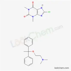 테오필린, 8-클로로-, 화합물. 2-(1,1-디페닐에톡시)-N,N-디메틸에틸아민(1:1)