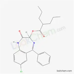 Pentanoic acid, 2-propyl-, 7-chloro-2,3-dihydro-2-oxo-5-phenyl-1H-1,4-benzodiazepin-3-yl ester