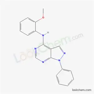 Molecular Structure of 4643-19-0 (N-(2-methoxyphenyl)-1-phenyl-1H-pyrazolo[3,4-d]pyrimidin-4-amine)
