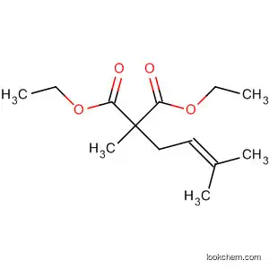 Molecular Structure of 17063-07-9 (Propanedioic acid, methyl(3-methyl-2-butenyl)-, diethyl ester)