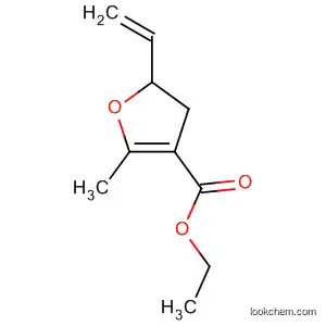 Molecular Structure of 33626-83-4 (3-Furancarboxylic acid, 5-ethenyl-4,5-dihydro-2-methyl-, ethyl ester)