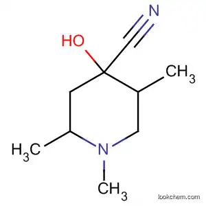 Molecular Structure of 4396-00-3 (4-Piperidinecarbonitrile, 4-hydroxy-1,2,5-trimethyl-)
