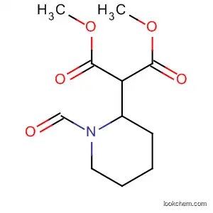 Molecular Structure of 71602-43-2 (Propanedioic acid, (1-formyl-2-piperidinyl)-, dimethyl ester)
