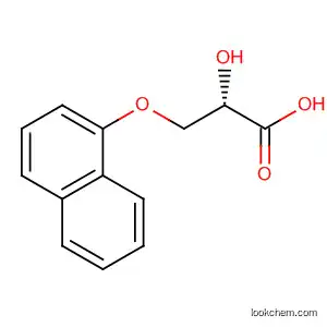 Molecular Structure of 80789-59-9 (Propanoic acid, 2-hydroxy-3-(1-naphthalenyloxy)-, (S)-)