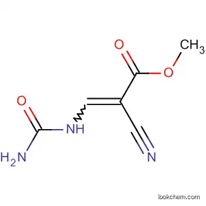 Molecular Structure of 85690-57-9 (2-Propenoic acid, 3-[(aminocarbonyl)amino]-2-cyano-, methyl ester)