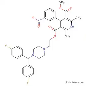 3,5-Pyridinedicarboxylic acid,
1,4-dihydro-2,6-dimethyl-4-(3-nitrophenyl)-,
2-[4-[bis(4-fluorophenyl)methyl]-1-piperazinyl]ethyl methyl ester