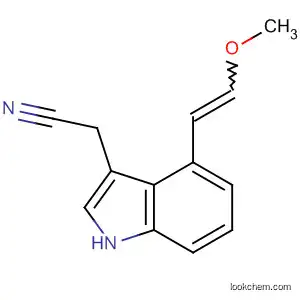 Molecular Structure of 89368-53-6 (1H-Indole-3-acetonitrile, 4-(2-methoxyethenyl)-, (Z)-)