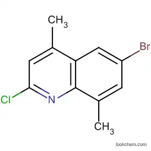 Molecular Structure of 89446-46-8 (Quinoline, 6-bromo-2-chloro-4,8-dimethyl-)