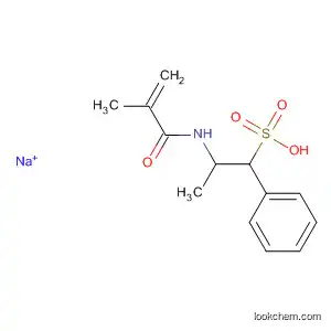 Molecular Structure of 89717-28-2 (Benzeneethanesulfonic acid,
b-methyl-b-[(2-methyl-1-oxo-2-propenyl)amino]-, monosodium salt)