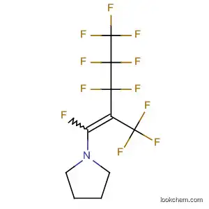Molecular Structure of 89810-71-9 (Pyrrolidine, 1-[1,3,3,4,4,5,5,5-octafluoro-2-(trifluoromethyl)-1-pentenyl]-)