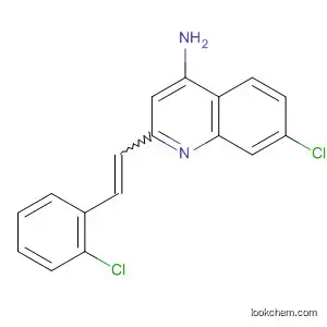 Molecular Structure of 89810-96-8 (4-Quinolinamine, 7-chloro-2-[2-(2-chlorophenyl)ethenyl]-)