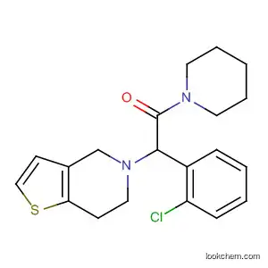 Molecular Structure of 90055-67-7 (Piperidine,
1-[(2-chlorophenyl)(6,7-dihydrothieno[3,2-c]pyridin-5(4H)-yl)acetyl]-)