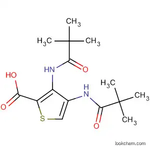 Molecular Structure of 90070-04-5 (2-Thiophenecarboxylic acid, 3,4-bis[(2,2-dimethyl-1-oxopropyl)amino]-)