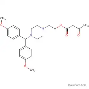 Molecular Structure of 90096-15-4 (Butanoic acid, 3-oxo-,
2-[4-[bis(4-methoxyphenyl)methyl]-1-piperazinyl]ethyl ester)