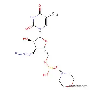 Molecular Structure of 106060-91-7 (Thymidine, 3'-azido-3'-deoxy-, 5'-(hydrogen 4-morpholinylphosphonate))