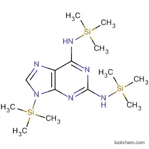 Molecular Structure of 108436-98-2 (9H-Purine-2,6-diamine, N,N',9-tris(trimethylsilyl)-)