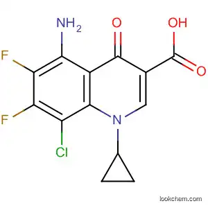 Molecular Structure of 111230-53-6 (3-Quinolinecarboxylic acid,
5-amino-8-chloro-1-cyclopropyl-6,7-difluoro-1,4-dihydro-4-oxo-)