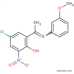 Molecular Structure of 112932-71-5 (4-CHLORO-2-[1-[(3-METHOXYPHENYL)IMINO]ETHYL]-6-NITRO-PHENOL)