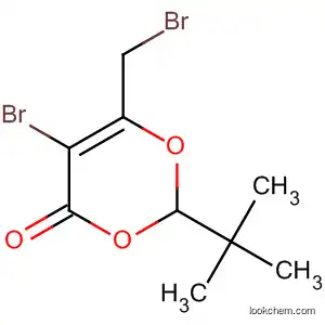 Molecular Structure of 113304-23-7 (4H-1,3-Dioxin-4-one, 5-bromo-6-(bromomethyl)-2-(1,1-dimethylethyl)-,
(R)-)