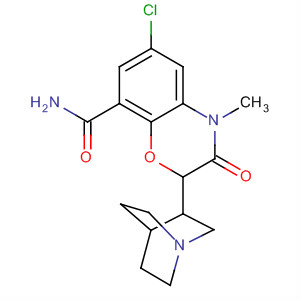 2H-1,4-Benzoxazine-8-carboxamide,
N-1-azabicyclo[2.2.2]oct-3-yl-6-chloro-3,4-dihydro-4-methyl-3-oxo-                                                                                                   