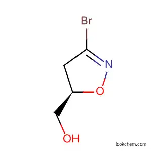 Molecular Structure of 128993-18-0 (5-Isoxazolemethanol, 3-bromo-4,5-dihydro-, (R)-)