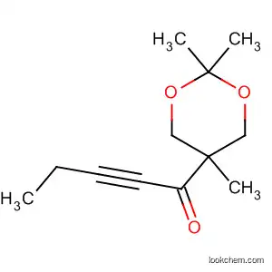 Molecular Structure of 129539-99-7 (2-Pentyn-1-one, 1-(2,2,5-trimethyl-1,3-dioxan-5-yl)-)