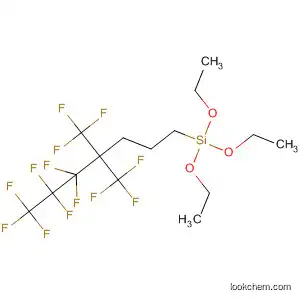 Molecular Structure of 130676-81-2 (Silane, triethoxy[5,5,6,6,7,7,7-heptafluoro-4,4-bis(trifluoromethyl)heptyl]-)