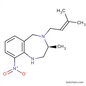 Molecular Structure of 134848-10-5 (1H-1,4-Benzodiazepine,
2,3,4,5-tetrahydro-3-methyl-4-(3-methyl-2-butenyl)-9-nitro-, (S)-)
