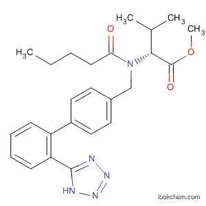 Molecular Structure of 137863-48-0 (D-Valine,
N-(1-oxopentyl)-N-[[2'-(1H-tetrazol-5-yl)[1,1'-biphenyl]-4-yl]methyl]-,
methyl ester)