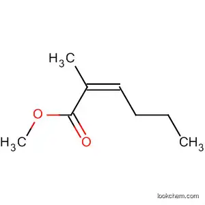 Molecular Structure of 139539-80-3 (2-Hexenoic acid, 2-methyl-, methyl ester, (Z)-)