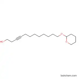 Molecular Structure of 64031-52-3 (12-[(Tetrahydro-2H-pyran-2-yl)oxy]-3-dodecyn-1-ol)