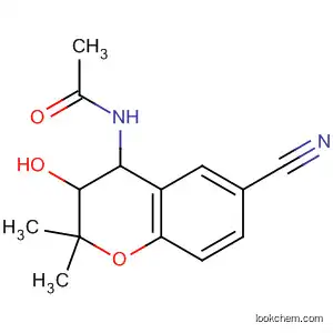 Molecular Structure of 99025-82-8 (Acetamide,
N-(6-cyano-3,4-dihydro-3-hydroxy-2,2-dimethyl-2H-1-benzopyran-4-yl)-,
cis-)