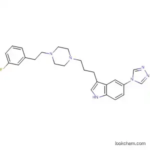 1-(3-(5-(1,2,4-triazol-4-yl)-1H-indol-3-yl)propyl)-4-(2-(3-fluorophenyl)ethyl)piperazine