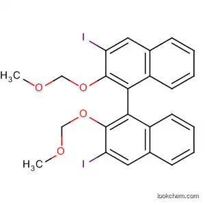 Molecular Structure of 189518-78-3 (R-3,3'-diiodo-2,2'-bis(MethoxyMethoxy)1,1'-Binaphthalene)