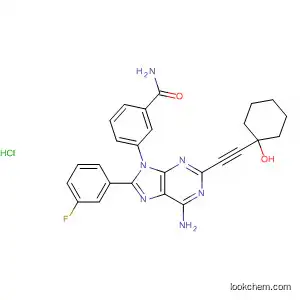 3-[6-Amino-8-(3-fluorophenyl)-2-[2-(1-hydroxycyclohexyl)ethynyl]-9H-purin-9-yl]benzamide hydrochloride