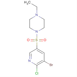 3-bromo-2-chloro-5-(4-ethylpiperazin-1-ylsulfonyl)pyridine