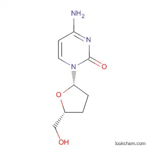 Molecular Structure of 121154-51-6 (2(1H)-Pyrimidinone,
4-amino-1-[(2S,5R)-tetrahydro-5-(hydroxymethyl)-2-furanyl]-)