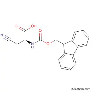 Molecular Structure of 127273-06-7 ((S)-2-((((9H-Fluoren-9-yl)Methoxy)carbonyl)aMino)-3-cyanopropanoic acid)