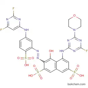 3-[5-(2,6-ジフルオロ-4-ピリミジニルアミノ)-2-スルホフェニルアゾ]-5-[4-フルオロ-6-モルホリノ-1,3,5-トリアジン-2-イルアミノ]-4-ヒドロキシ-2,7-ナフタレンジスルホン酸
