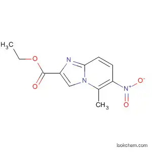 Molecular Structure of 158980-19-9 (5-Methyl-6-nitro-imidazo[1,2-a]pyridine-2-carboxylic acid ethyl ester)