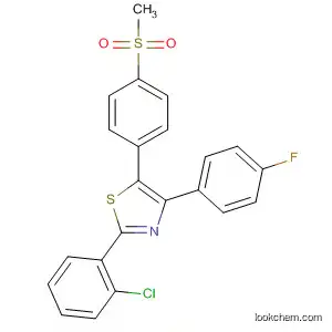 Molecular Structure of 177560-23-5 (2-(2-Chlorophenyl)-4-(4-fluorophenyl)-5-[4-(methylsulfonyl)phenyl]thiazole)