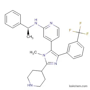 4-[3-methyl-2-piperidin-4-yl-5-[3-(trifluoromethyl)phenyl]imidazol-4-yl]-N-[(1S)-1-phenylethyl]pyridin-2-amine