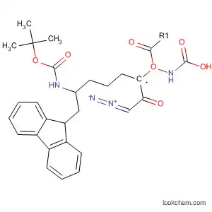 Carbamic acid,
[(1S)-1-(diazoacetyl)-5-[[(1,1-dimethylethoxy)carbonyl]amino]pentyl]-,
9H-fluoren-9-ylmethyl ester