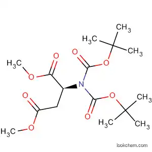 Molecular Structure of 219617-08-0 (L-Aspartic acid, N,N-bis[(1,1-dimethylethoxy)carbonyl]-, dimethyl ester)