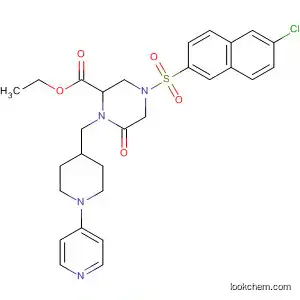 2-Piperazinecarboxylic acid,
4-[(6-chloro-2-naphthalenyl)sulfonyl]-6-oxo-1-[[1-(4-pyridinyl)-4-piperidin
yl]methyl]-, ethyl ester