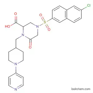 2-Piperazinecarboxylic acid,
4-[(6-chloro-2-naphthalenyl)sulfonyl]-6-oxo-1-[[1-(4-pyridinyl)-4-piperidin
yl]methyl]-